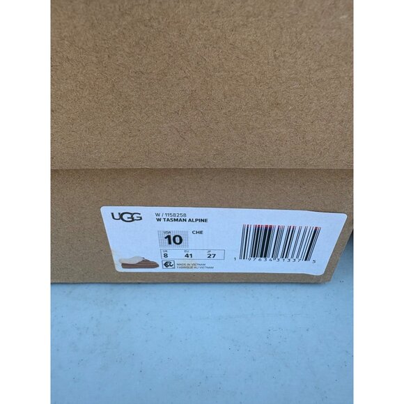 UGG‎ Womens Tasman Alpine Chestnut Slippers Size 10 Suede & Sheepskin Lined With - Picture 7 of 7